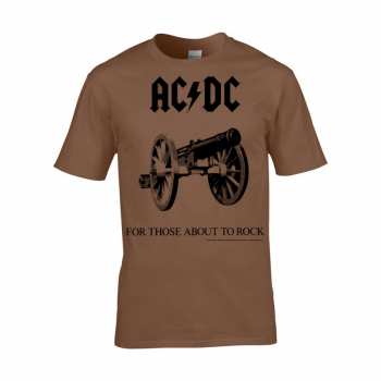 Merch AC/DC: Tričko For Those About To Rock (brown)