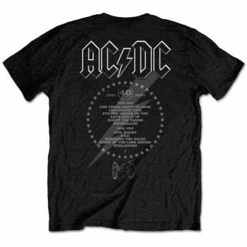 Merch AC/DC: Tričko Ftatr 40th Monochrome  L