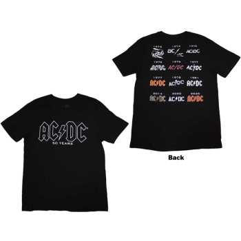 Merch AC/DC: Ac/dc Unisex T-shirt: Logo History (back Print) (large) L