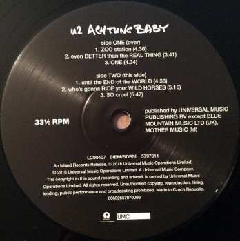 2LP U2: Achtung Baby 1100
