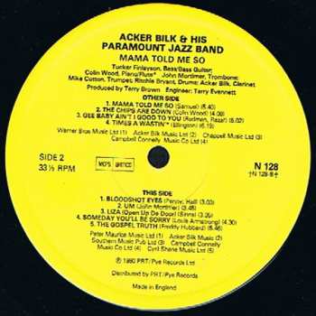 LP Acker Bilk And His Paramount Jazz Band: Mama Told Me So (PODPISY) 363388