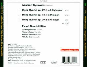 CD Adalbert Gyrowetz: 3 String Quartets 189043