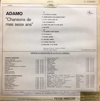 LP Adamo: Chansons De Mes Seize Ans 322412