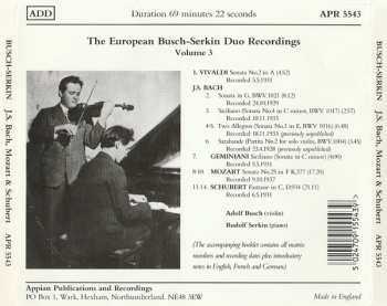 CD Adolf Busch: The European Busch-Serkin Duo Recordings - Volume 3 414932