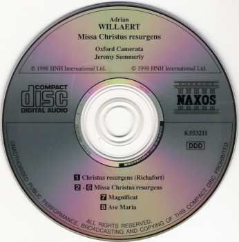 CD Adrian Willaert: Missa Christus Resurgens / Magnificat Sexti Toni / Ave Maria 467731
