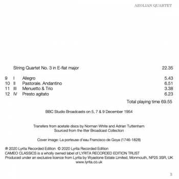 CD Aeolian String Quartet: The Three String Quartets