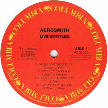 2LP Aerosmith: Live! Bootleg 385302