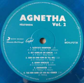 LP Agnetha Fältskog: Agnetha Fältskog Vol. 2 LTD | NUM | CLR 1402