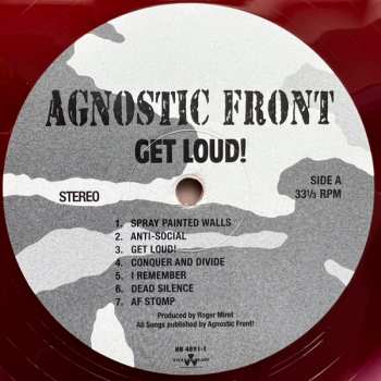 LP Agnostic Front: Get Loud! LTD 382946