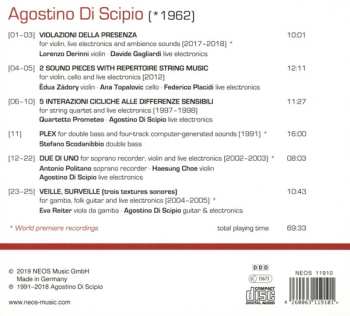 CD Agostino Di Scipio: Works For Strings And Live Electronics 444891