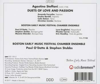 CD Agostino Steffani: Duets of Love and Passion 192200