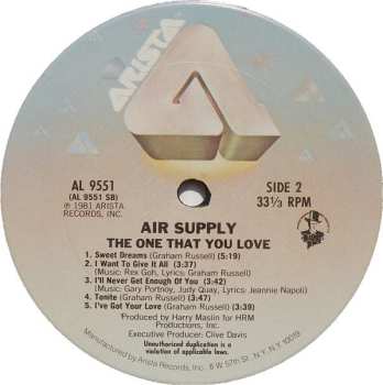 LP Air Supply: The One That You Love 509907