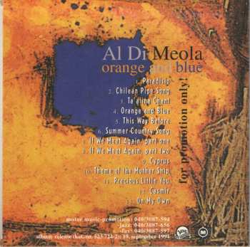 CD Al Di Meola: Orange And Blue DIGI 400140