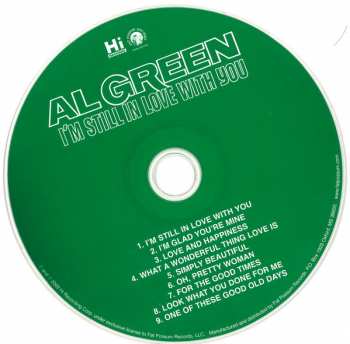 CD Al Green: I'm Still In Love With You DIGI 355777