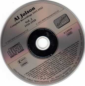 CD Al Jolson: Al Jolson Vol. 2 1916-18 338096