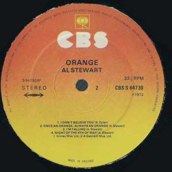 LP Al Stewart: Orange