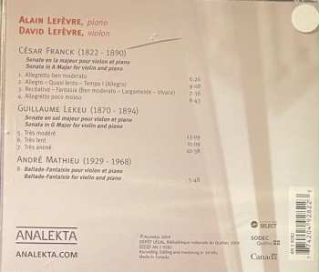 CD Alain Lefèvre: Sonates / Ballade-Fantaisie 473937