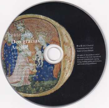 CD Alamire: Deo Gracias Anglia! - Medieval English Carols - The Trinity Carol Roll 397861