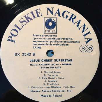LP Alan Caddy Orchestra & Singers: Jesus Christ Superstar Rock Opera (fragments) 392667