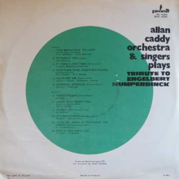 LP Alan Caddy Orchestra & Singers: Tribute To Engelbert Humperdinck 69652