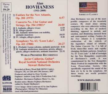 CD Alan Hovhaness: Guitar Concerto No. 2 • Symphony No. 63 'Loon Lake' • Fanfare For The New Atlantis 324436