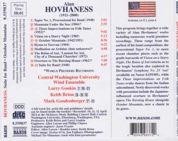 CD Alan Hovhaness: Suite For Band - October Mountain - The Ruins Of Ani 316354