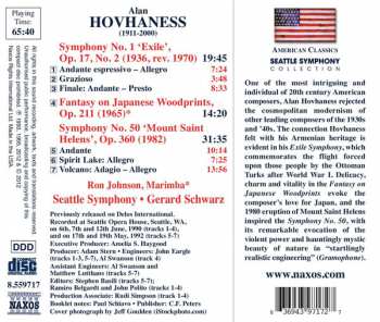 CD Alan Hovhaness: Symphony No. 1 'Exile' • Symphony No. 50 'Mount Saint Helens' 115359