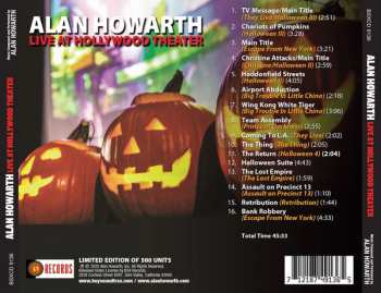 CD Alan Howarth: Alan Howarth Live at Hollywood Theatre LTD 99259