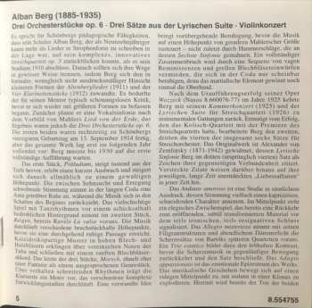 CD Alban Berg: Violin Concerto, Lyric Suite, Three Orchestral Pieces 439444