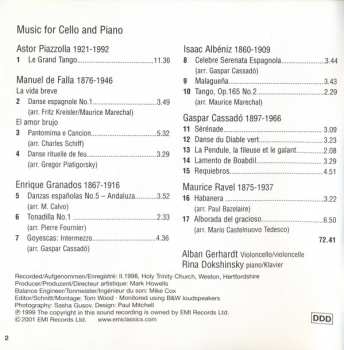 CD Manuel de Falla: Music For Cello And Piano