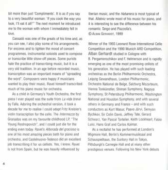 CD Manuel de Falla: Music For Cello And Piano