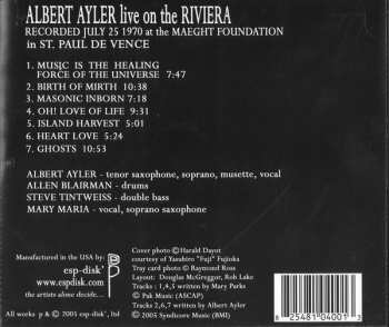 CD Albert Ayler Quintet: Live On The Riviera 343604