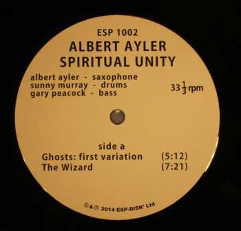 LP Albert Ayler Trio: Spiritual Unity LTD 135910