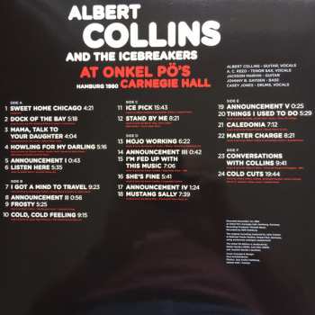 3LP Albert Collins And The Icebreakers: At Onkel Pö's Carnegie Hall Hamburg 1980  76922