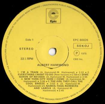 LP Albert Hammond: Albert Hammond 494597