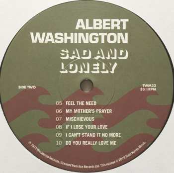 LP Albert Washington: Sad And Lonely LTD 59938