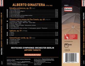 CD Alberto Ginastera: Concerto Per Corde / Estudios Sinfónicos/  Glosses Sobre Temes de Pau Casals/ Iubilum 315888