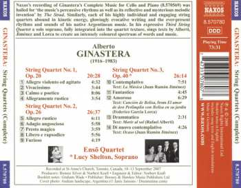 CD Alberto Ginastera: String Quartets (Complete) 314439