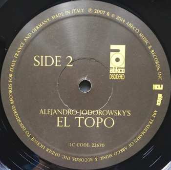 LP Alejandro Jodorowsky: El Topo (Original Motion Picture Score) LTD 106701