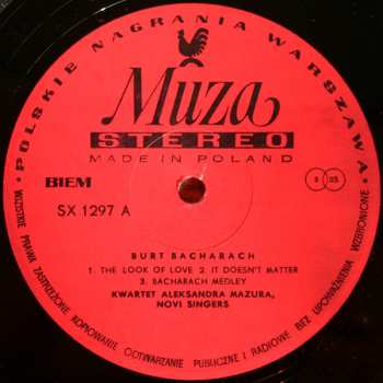 LP Aleksander Mazur Quartet: Bacharach 125627
