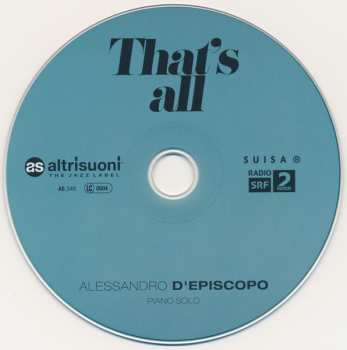 CD Alessandro D'episcopo: That's All