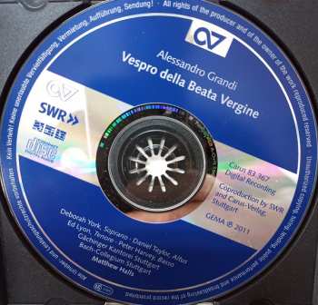 CD Alessandro Grandi: Vespro Della Beata Vergine 118157