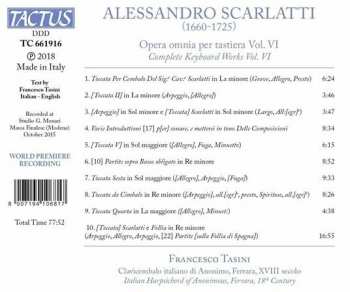 CD Alessandro Scarlatti: Opera Omina Per Tastiera Vol. VI 442145