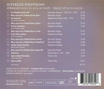 CD Alessandro Striggio: Supersize Polyphony 98192