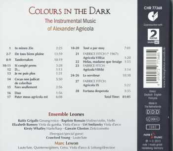 CD Alexander Agricola: Colours In The Dark (The Instrumental Music Of Alexander Agricola) 316080