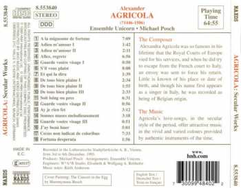 CD Alexander Agricola: Fortuna Desperata (Secular Music Of The 15th Century) 326076