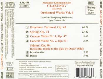 CD Alexander Glazunov: Carnaval ･ Spring ･ Salomé ･ Two Concert Waltzes 456174