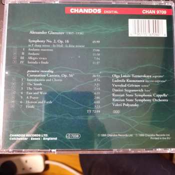 CD Alexander Glazunov: Second Symphony / Coronation Cantata  335352