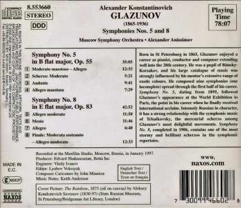 CD Alexander Glazunov: Symphonies Nos. 5 And 8 321499