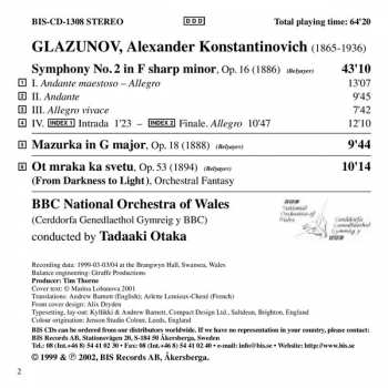 CD Alexander Glazunov: Symphony No. 2, Mazurka, From Darkness To Light 121133